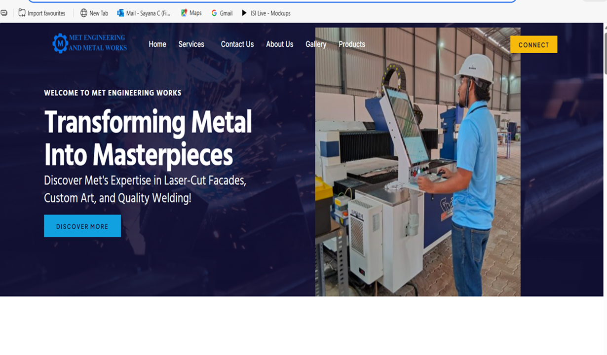 MET Engineering and Metal Works Website